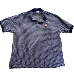 Taz Embroidered Golf Polo Shirt Mens XL, Warner Bro,s Nav,y Vintage 1999